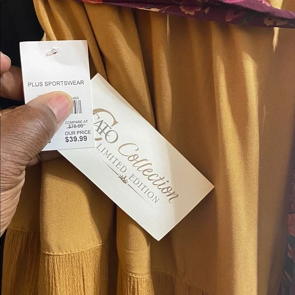 NWT Plus Size Bohemian Patchwork Maxi Skirt - Picture 6 of 6